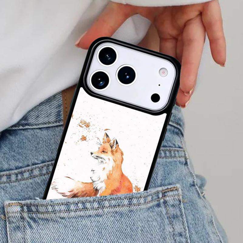 Schattig Dier Vossen zachte Telefoonhoesje voor iPhone 16e 15 14 13 12 17 Pro Max Plus Air 17pro Cover Coque