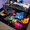 1PC Custom Name Colorful Guitar Splash Theme Floor Mat Ideal for Living Room, Game Rooms, Office, Bedroom Floor Mat Design