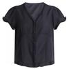 Shop Women V Neck Frill Lace Sheer Short sleeVe Summer Blouse naVy Fwb Wbl 213