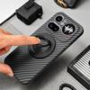 Magnetic Case For Nothing Phone 4a Pro Case For Magsafe Embossed Carbon Fiber Striped Pattern PC Hard Cover