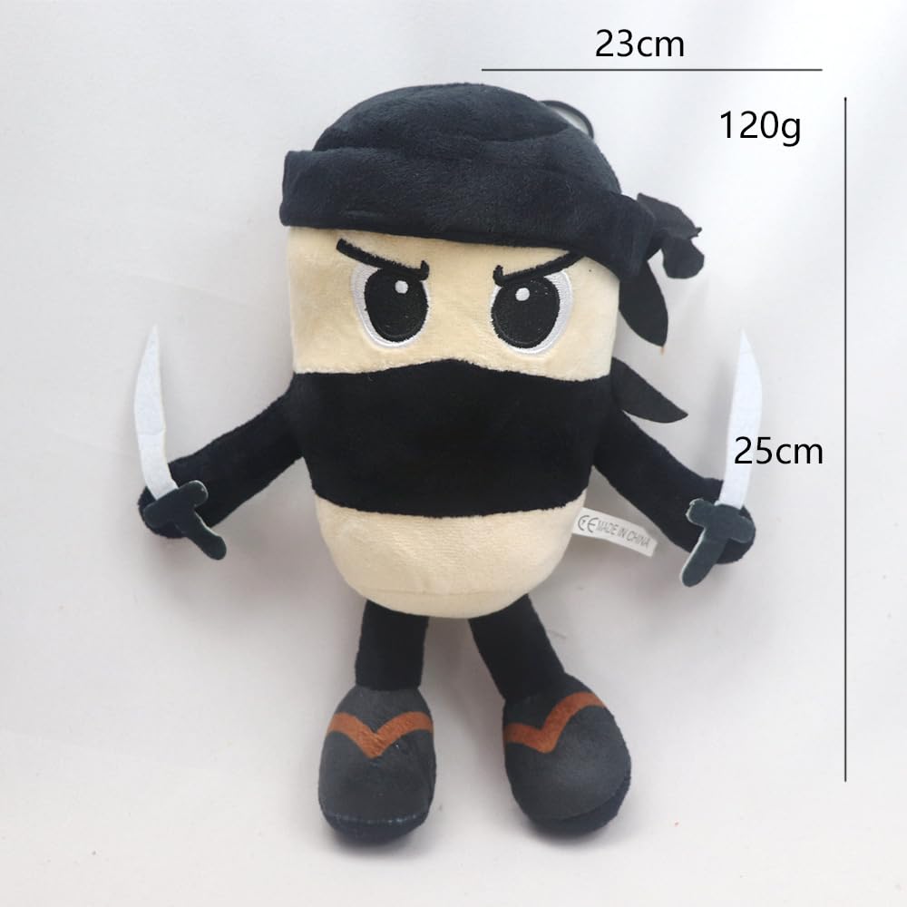 Italian Brain Lot Capuccino Asashino Tuntun Tuntun Saful Plush Toy, 30cm, Pillow, Soft, Cute, Funny, Room Decor, Figurine, Kids' Holiday Gift, Toy (L)