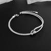 925 Sterling Silver Smooth Round Beads Bracelet For Women Vintage Simple Adjustable Classic Party Jewelry Gift