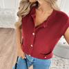 Ladies Spring and Summer New Knitwear Round Neck Sleeveless Red Jumper Cardigan