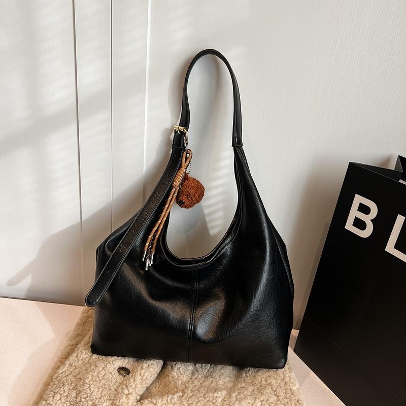 Premium sense Maillard tote bag women's 2025 new autumn and winter retro shoulder bag large capacity commuter bag