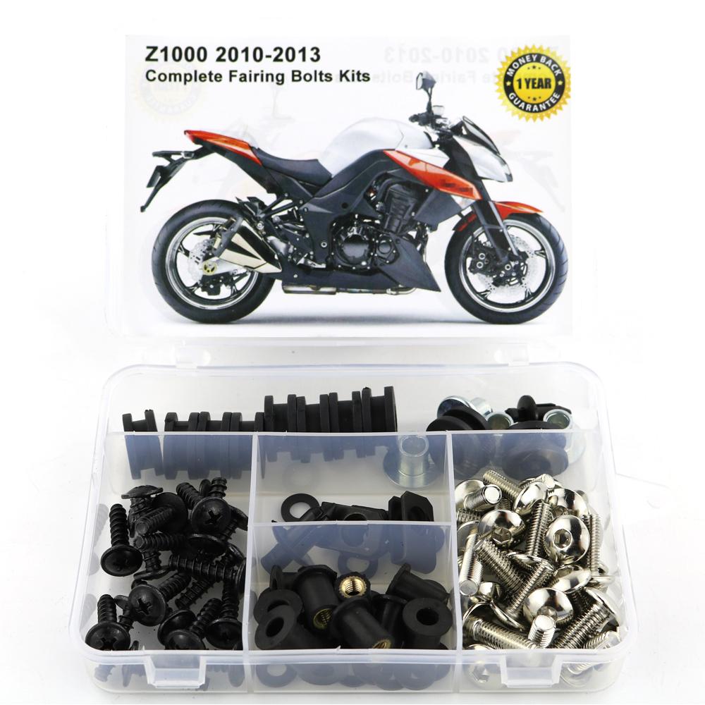 Fit For Kawasaki Z1000 2010 2011 2012 2013 Motorcycle Complete Full Fairing Bolts Kit Clips Cowling Screws Nuts Steel