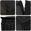 Furniture Set with Cushions 4 pcs Black PE Rattan