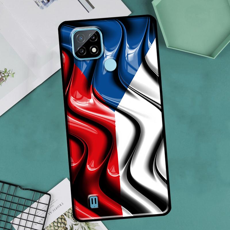 Czech Republic Flag For OnePlus 10 9 Pro 8T 9R 10R Nord2 Case For Realme 8 Pro 9 GT Neo 3 2 Master 8i 9i Cover