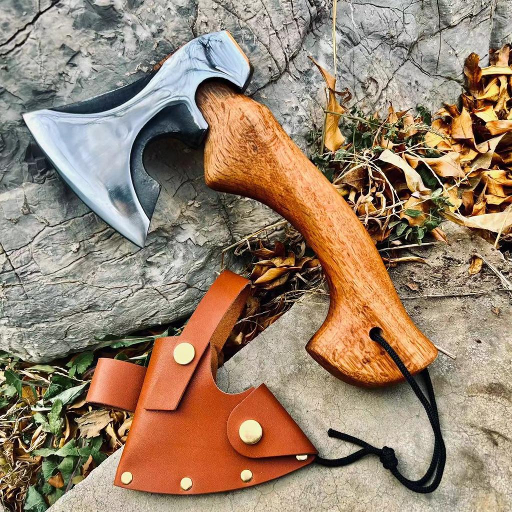 New High-end Outdoor Multifunctional Tactical Hand Axe Forged Manganese Steel Cutting Convenient Camping EDC Tool High Quality