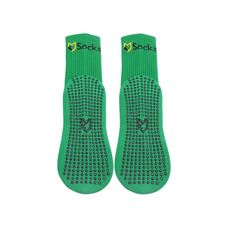 5 Pairs Adult Dot Rubber Non-slip Thickened Terry Wear-resistant Breathable and Sweat-absorbent Football Training Mid-calf Sports Socks
