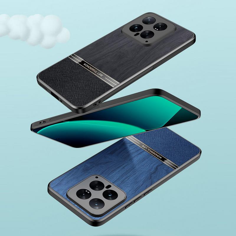 Luxury Leather Slim Phone Case For Xiaomi 14T Pro Poco X6 F6 M4 Pro Redmi Note 14 Pro+ 13 Shockproof Soft Bumper Cover