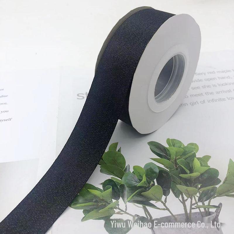 

Лента высокого качества Jinwei 2,5 см: Плотный, зашифрованный дизайн с изображением черного лебедя для украшения подарочных коробок и свадебных конфет. радужный/чёрный