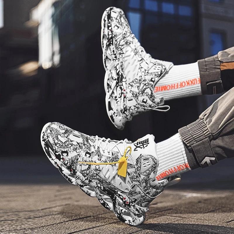 New Basketball Shoes Men Anti Slip Basketball Sneakers Training Walking Shoes Men Light Weight Sport Sneakers Plus Size 46