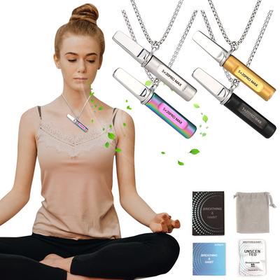 Collar Ansiedad Respira Fácil Dejar de Fumar Alivio de la Ansiedad Boca Plana Collar Anti Vaping para Ansiedad Meditación