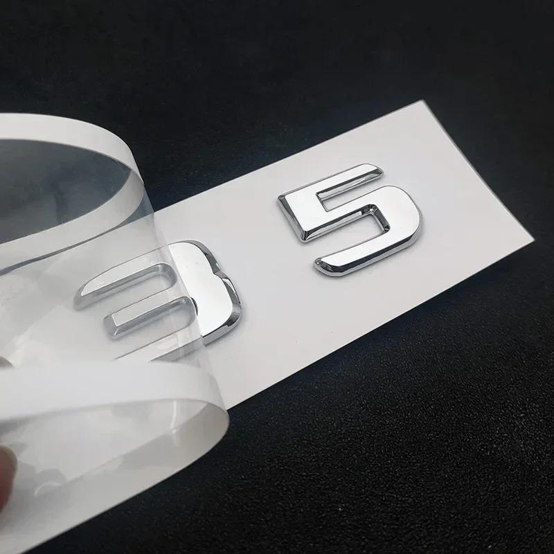 FUP1  ABS Chrome For Mercedes A 35 45 AMG W177 W176 A35 A45 A45S TURBO 4MATIC Car Trunk Letters Emblem Badge Logo Stickers Accessories