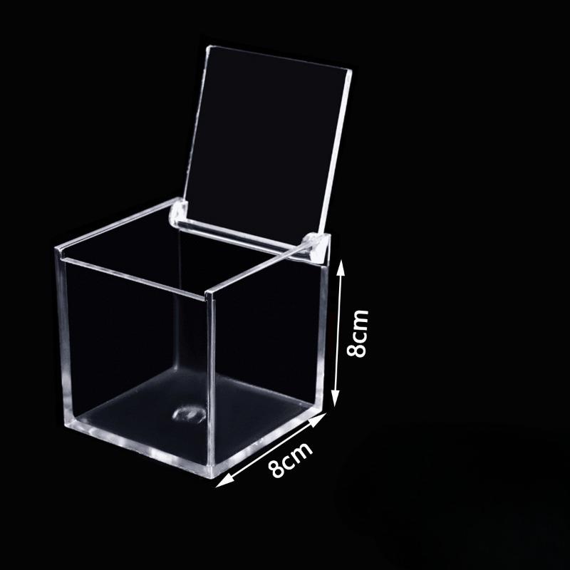 Cutie Transparentă cu Capac RabatabilCutie de Ambalaj Pătrată Cutie de Depozitare Îngroșată Afișaj Micro-peisaj Cutie Pătrată Turnată prin Injecție