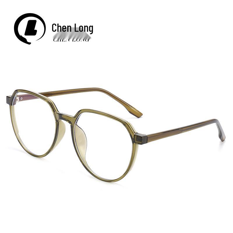 Retro TR90 Transparent Eyeglasses Frame 3C103: Anti-Blue Light Plain Glasses for Men & Women with Pin Cap