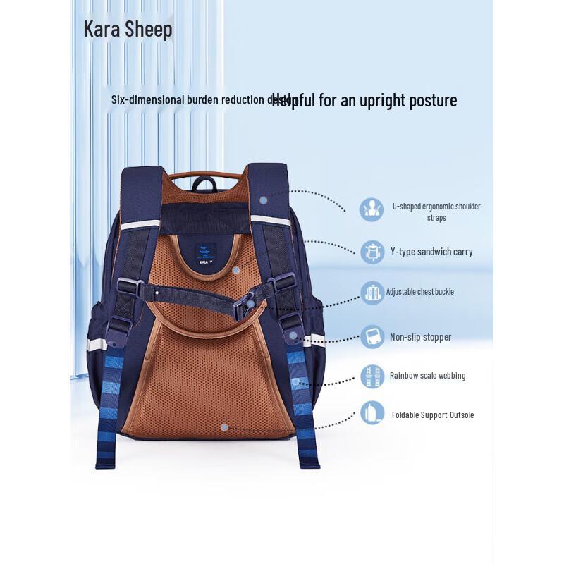 Kalayang CX2682 Ergonomic 20L Cloud School Backpack