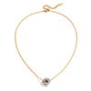 Design sense Classic style 18K gold, gold and silver color matching interlocking line winding interlocking necklace