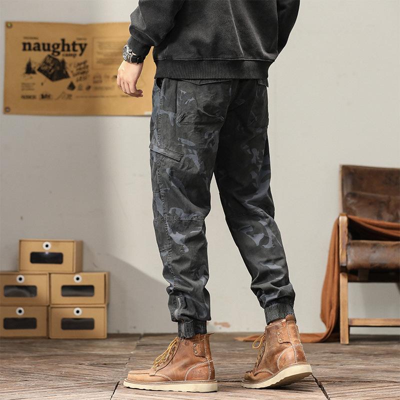 Men's Jeans Winter-Autumn Camo Cotton Military 4-Season