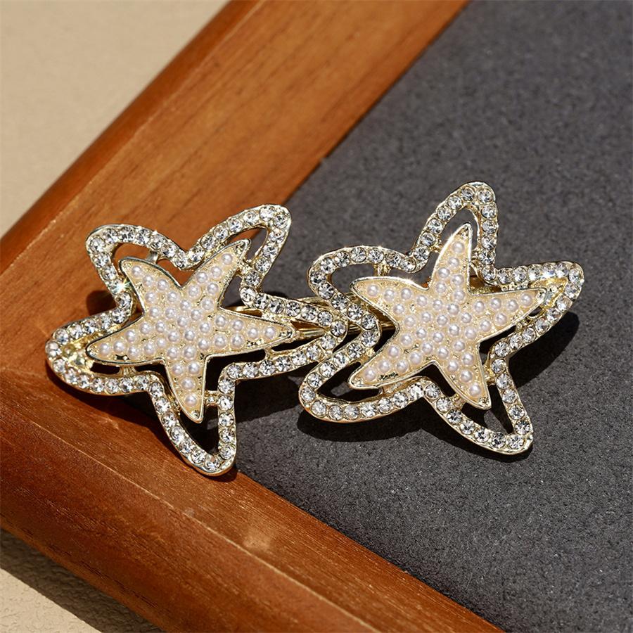 1Pcs Elegant Crystal Leaf Spring Hairpin For Women Fashion Rhinestone Back Head Hair Clip Hair Accessories Jewelry Headwear New