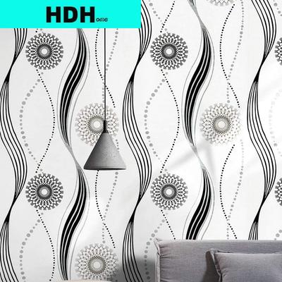 Circles Stripes Peel and Stick Wallpaper Black White Self Adhesive Wallpaper Vinyl Removable Contact Paper for Drawers Cabnits