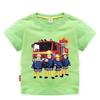 Children Cartoon Fireman Sam Print Cotton Tshirts for Boy Shirt Girl Short Sleeve Tee Top Clothes Kids Clothing Unisex 210Year