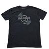 Unisex Shirt Cotton Oversize Large Size Hard Rock Cafe Mens Black Logo Graphic T-Shirt Size M Crew Neck Regular