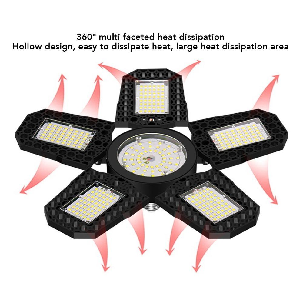 100-277V Garage Ceiling Light 23.5W Garage Light Fixture Durable Screw In LED Bulb  Workshop