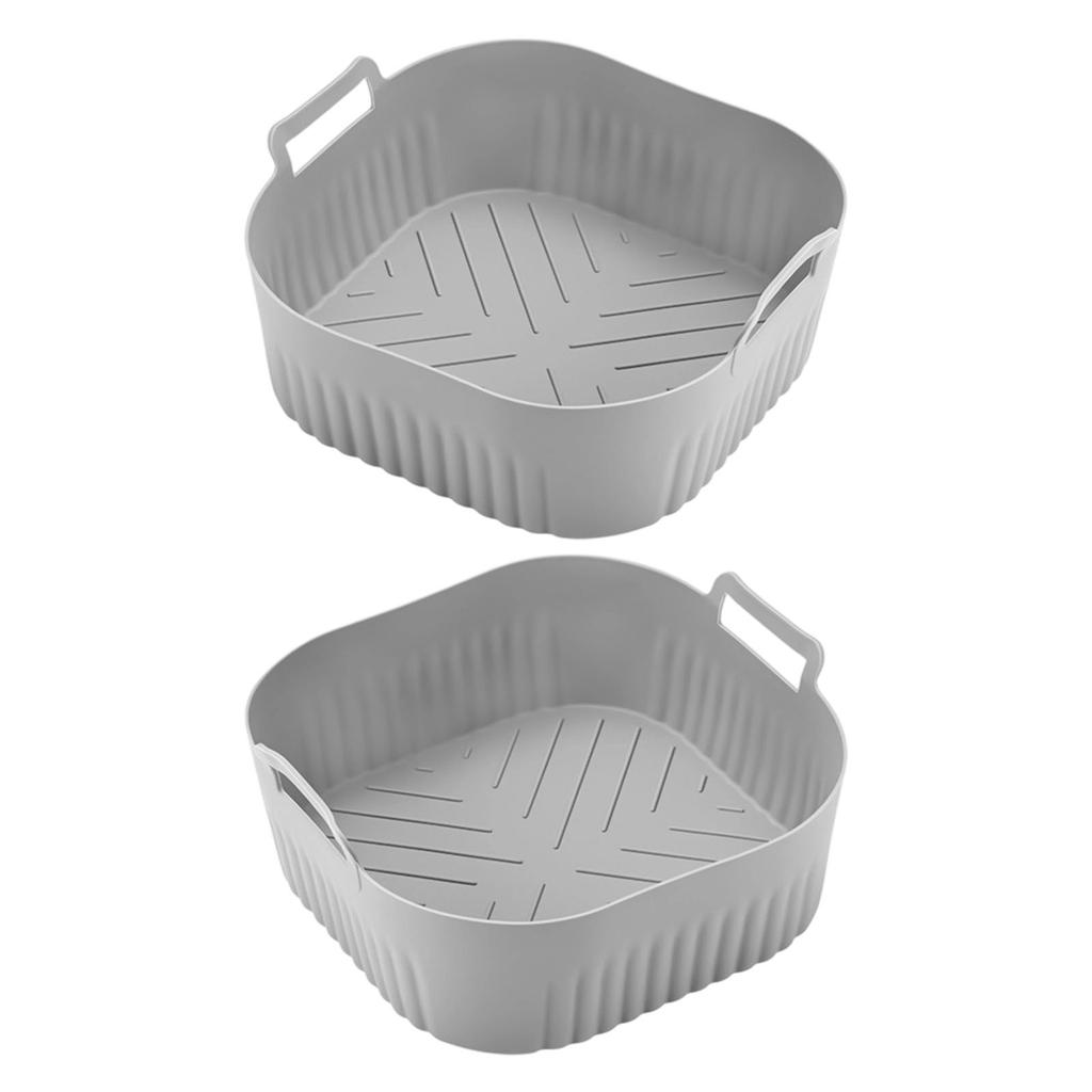 2Pcs Silicone Liners Square Air Fryer Liners Reusable Air Fryer Liners Silicone Oven Liner Baking Tray for NA229 220