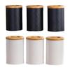 Kitchen Canister Set Tea Coffee Sugar Container Set with Bamboo Lids Food Storage Canisters for Counter for Tea Candy Coffee