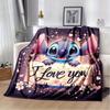 1pc Stitch Printing Blanket - Soft, All-Season Throw for Office Blanket, Personalized Gift with Adorable Cartoon Design