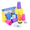 LEDMOMO Double-Player Stacking Cup Game - Early Childhood Education Toy, Interactive Toy That Fosters Competitiveness and Hand-Eye Coordination -
