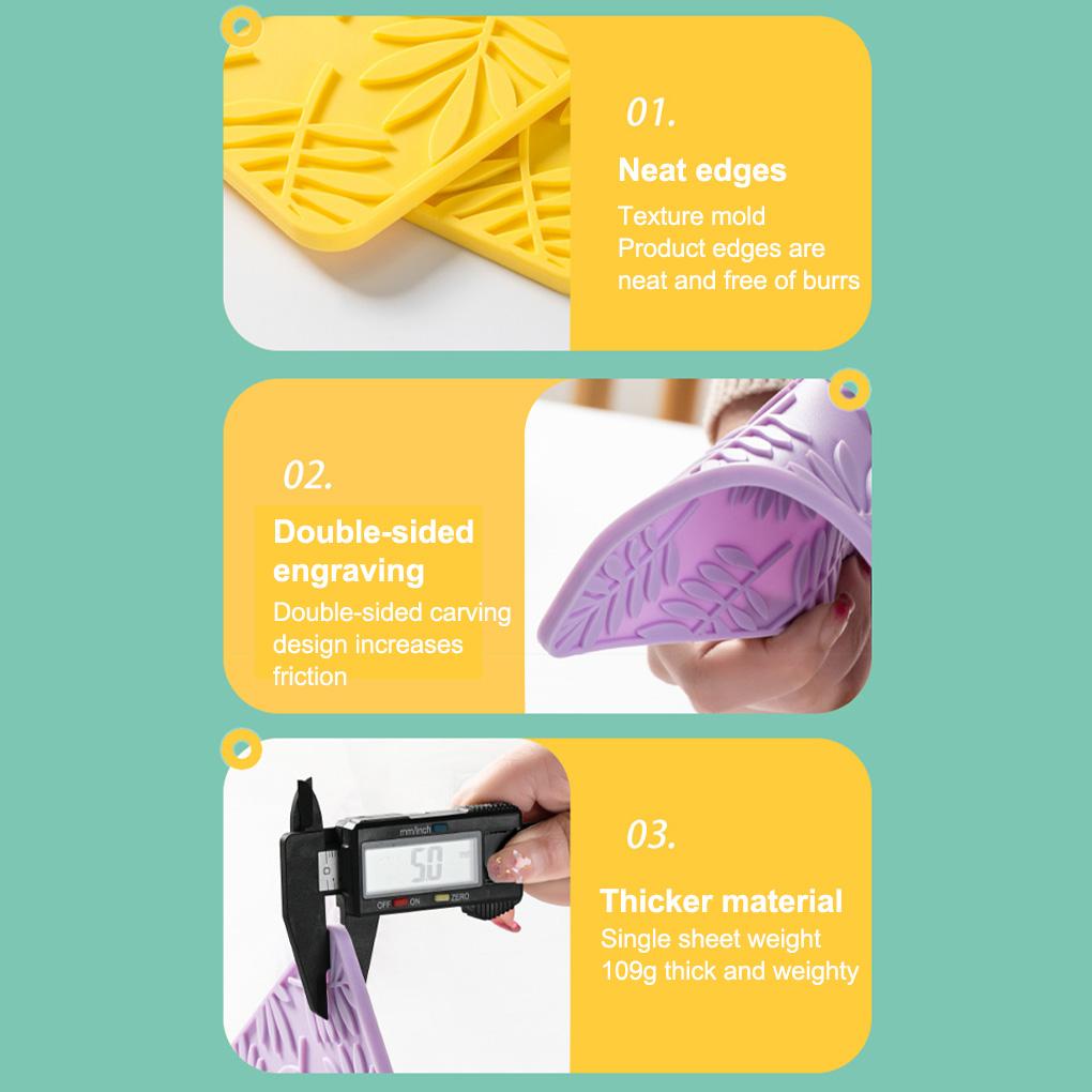 Cup Coaster Silicone Heat Resistant Coffee Mug Table Mat Reusable Household Pad Ribbed Tableware Placemat Protector