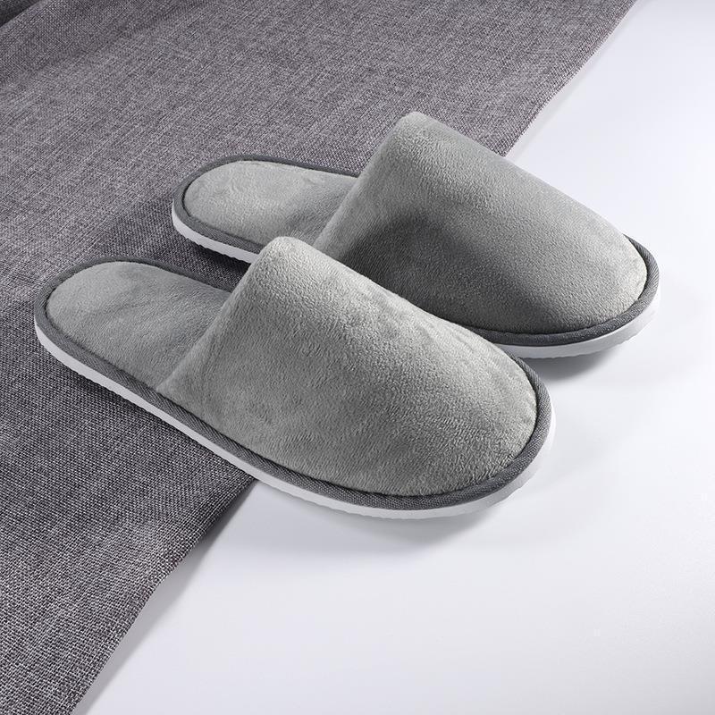 

Тапочки из хлопка с толстой подошвой для пар: Домашняя зимняя обувь для мужчин и женщин One Size (44)