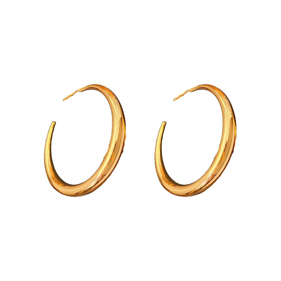 Fashionable Exaggerated Versatile and Cool Round C-shaped Earrings