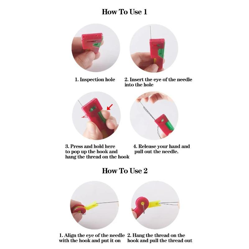 3/5uds Enhebrador de Agujas Automático Enhebrador de Agujas para Máquina de Coser Enhebrador de Agujas para Personas Mayores Suministros de Costura