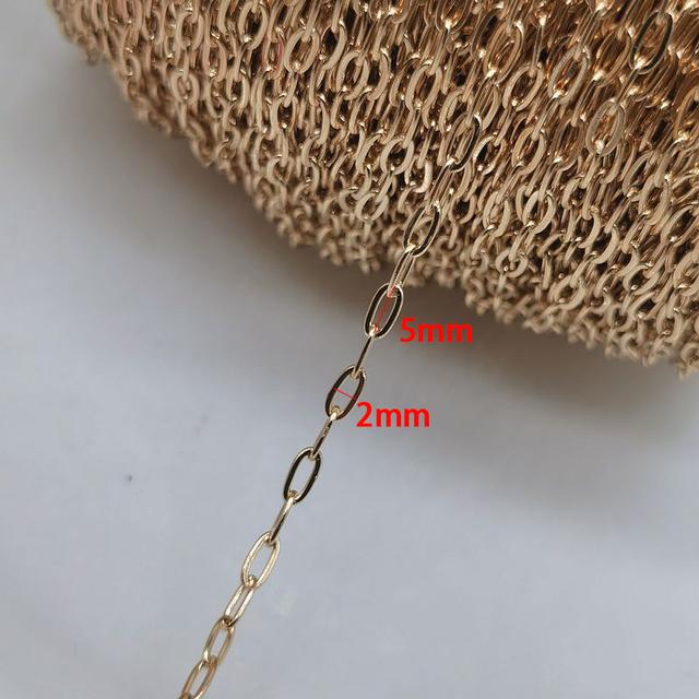 2 meters Stainless Steel Rolo Bulk Chains Cable Link Chain for Neckalce Bracelet Jewelry Making DIY Accessories Wholesale