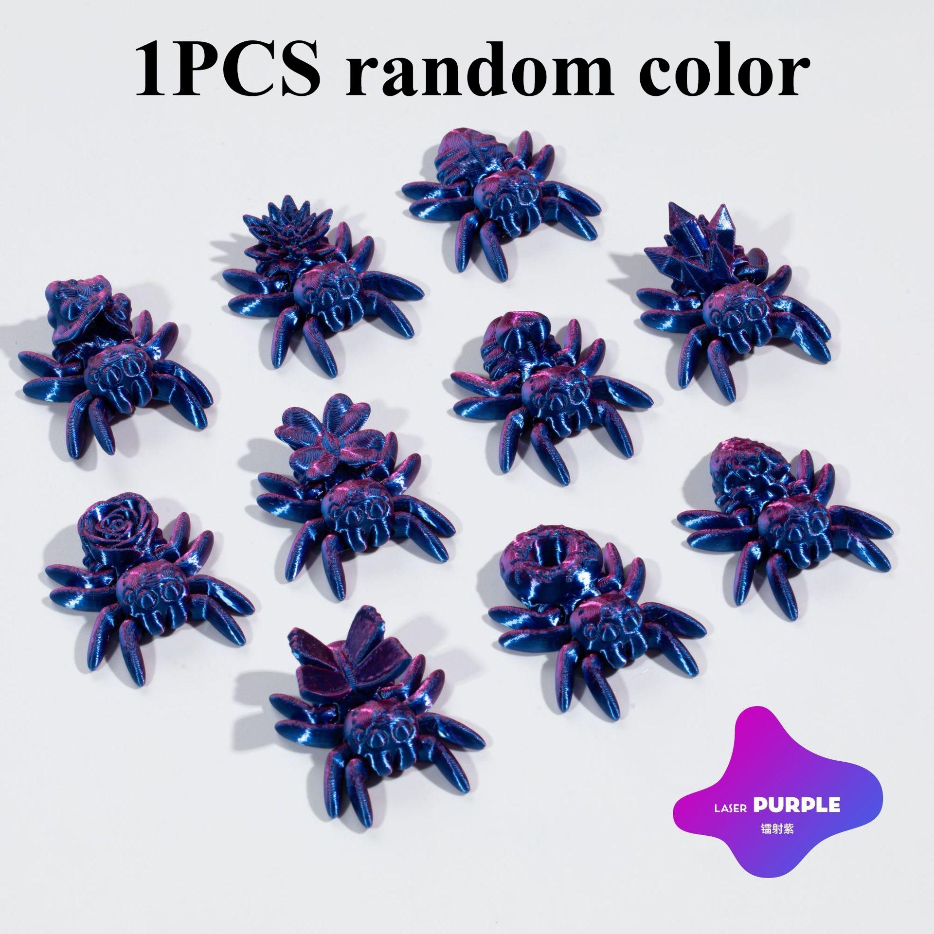 3D Printed Mini Spider Animals Toy Colorful Spider Figurine Articulated Fidget Toy for Spider Lovers Halloween Home Decorations