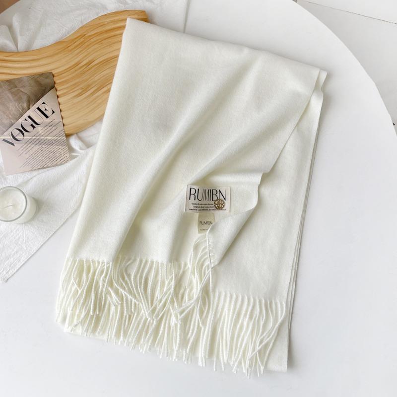 Solid color imitation cashmere scarf women's metal standard shawl women's high-grade relaxation camel-colored warm scarf