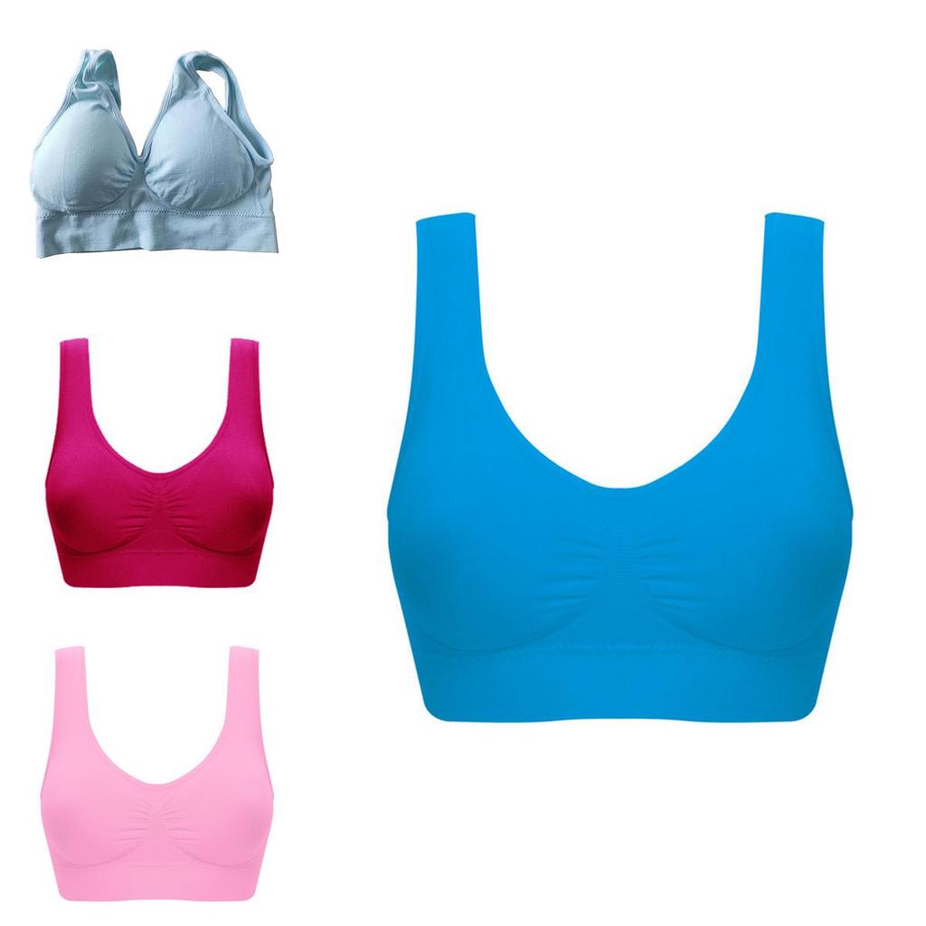 Women Pure Color Plus Size Ultra-thin Large Bra Sports Bra Full Cup Tops For Comfort