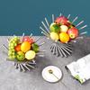Fruit Basket for Kitchen Counter Stainless Steel Fruit Bowl Folded Rotation Fruit Stand Holder Decorative Bread Vegetables Snacks Storage Organizer