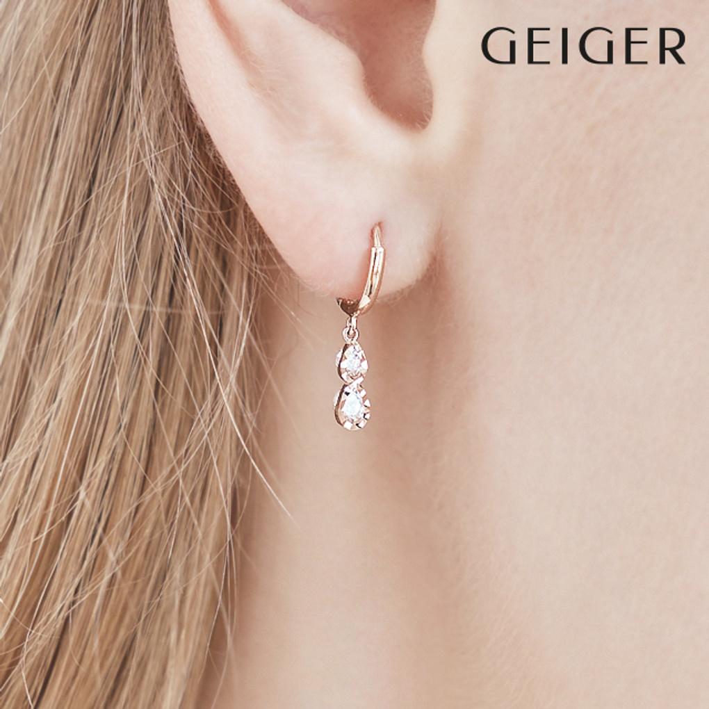 14K Double Q One-Touch Earrings GI14EE421