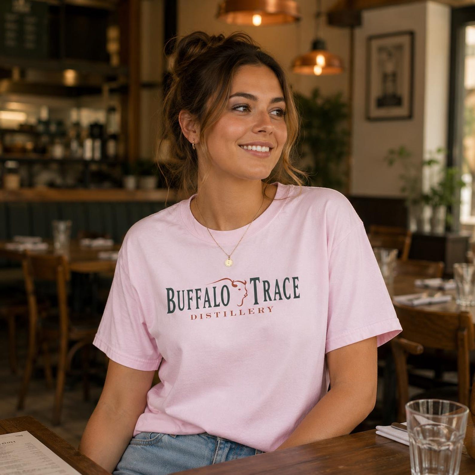 BUFFALO TRACE DISTILLERY logo unisex t shirt logo tee M