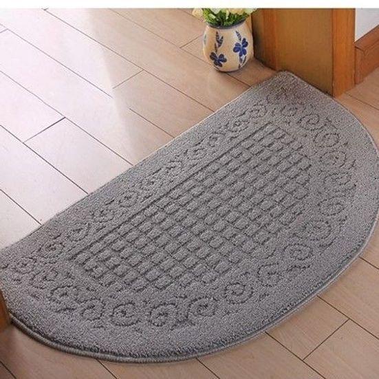 Semi-Circular Non-Slip Water-Absorbing Doormat - Wear-Resistant Floor Mat for Bedroom or Entrance Hall.