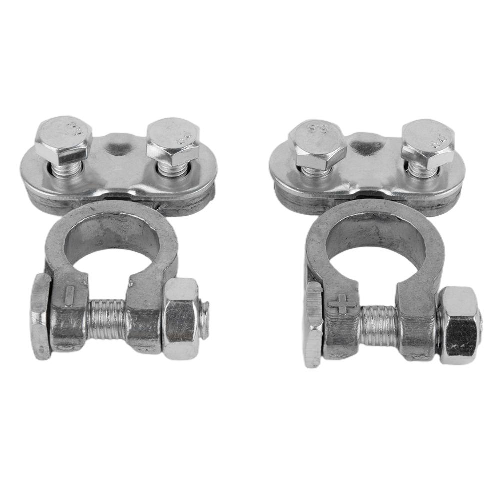 2Pcs Car Battery Terminal Clamps Boat Truck Battery Terminals Connectors Clip 12V Conductive Caps For Car Van Caravan Motorhome