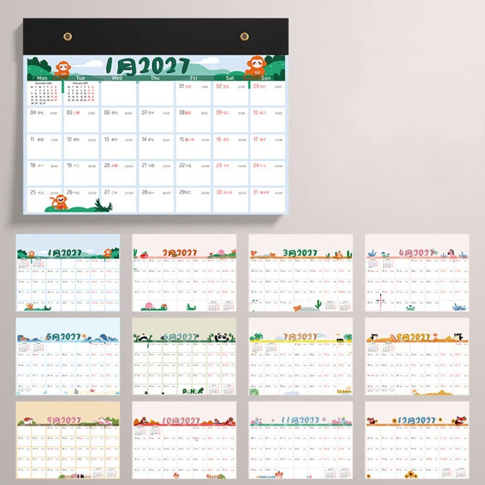 2027 Wall Calendar 12 Months Calendar Planner Time Tool Agenda Planner Stationery