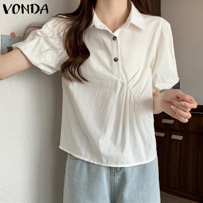 

Летняя блузка VONDA Kink, женские пышные топы с короткими рукавами
