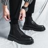 Boots Men Thick Soled Anti Slip and Wear-resistant High Top Lace Up Business Brand Chelsea Boots Size 38-44 Men Boots