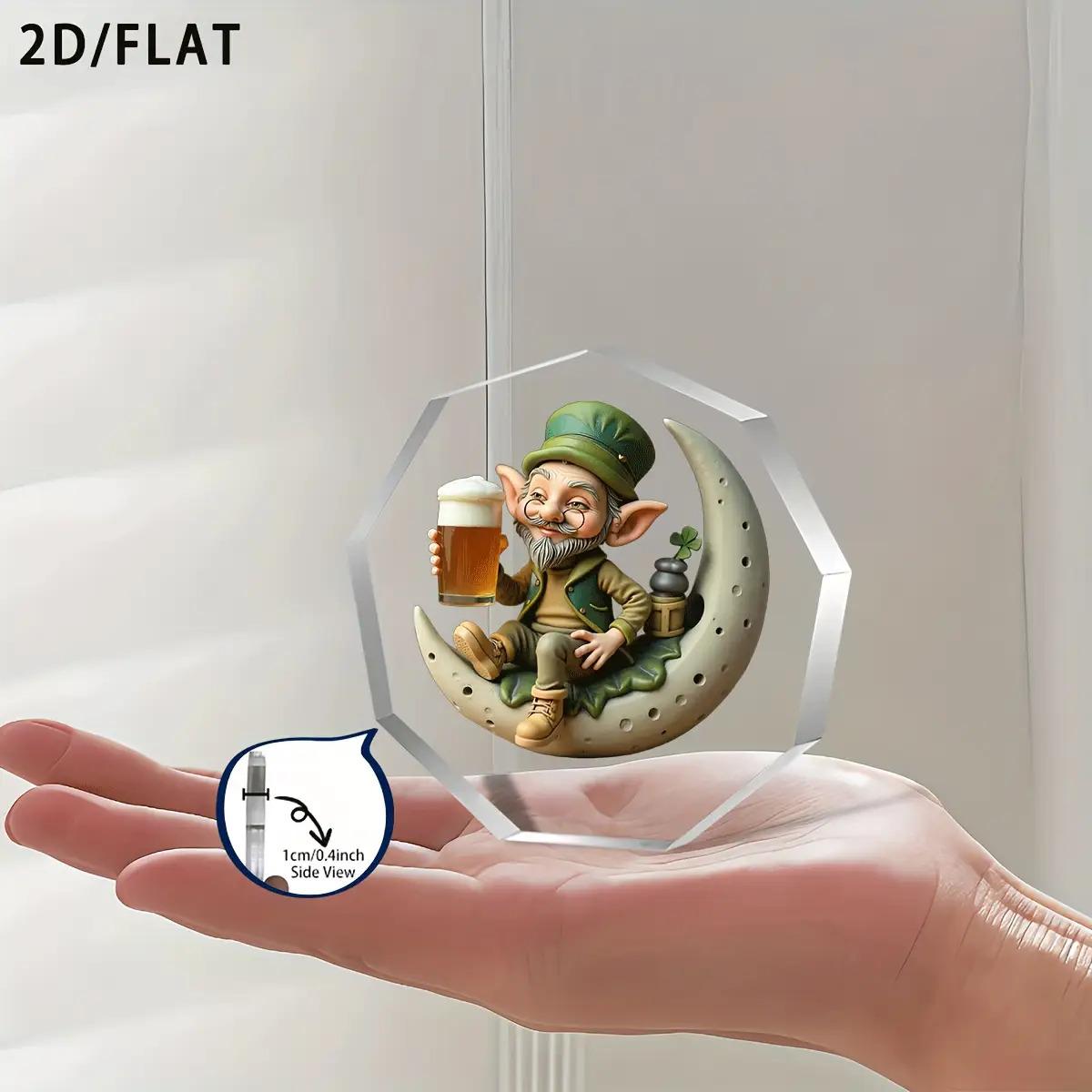 2D Flat Acrylic Garden Sprite Sitting on The Moon for Decoration - No Battery/electricity Required, Free Day Decoration, Shop Decoration, Durable Outd 10*10