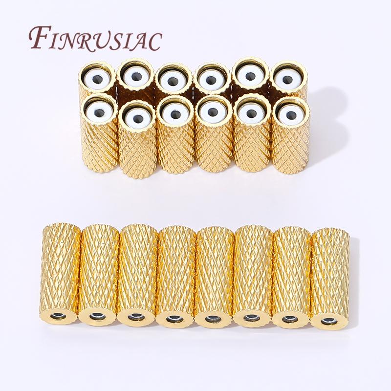 4x10mm 18K Gold Plated Magnetic Tube Beads For Jewelry,Multiple Rows Pearl Necklace Making DIY Accessories,Bracelet Spacer Beads